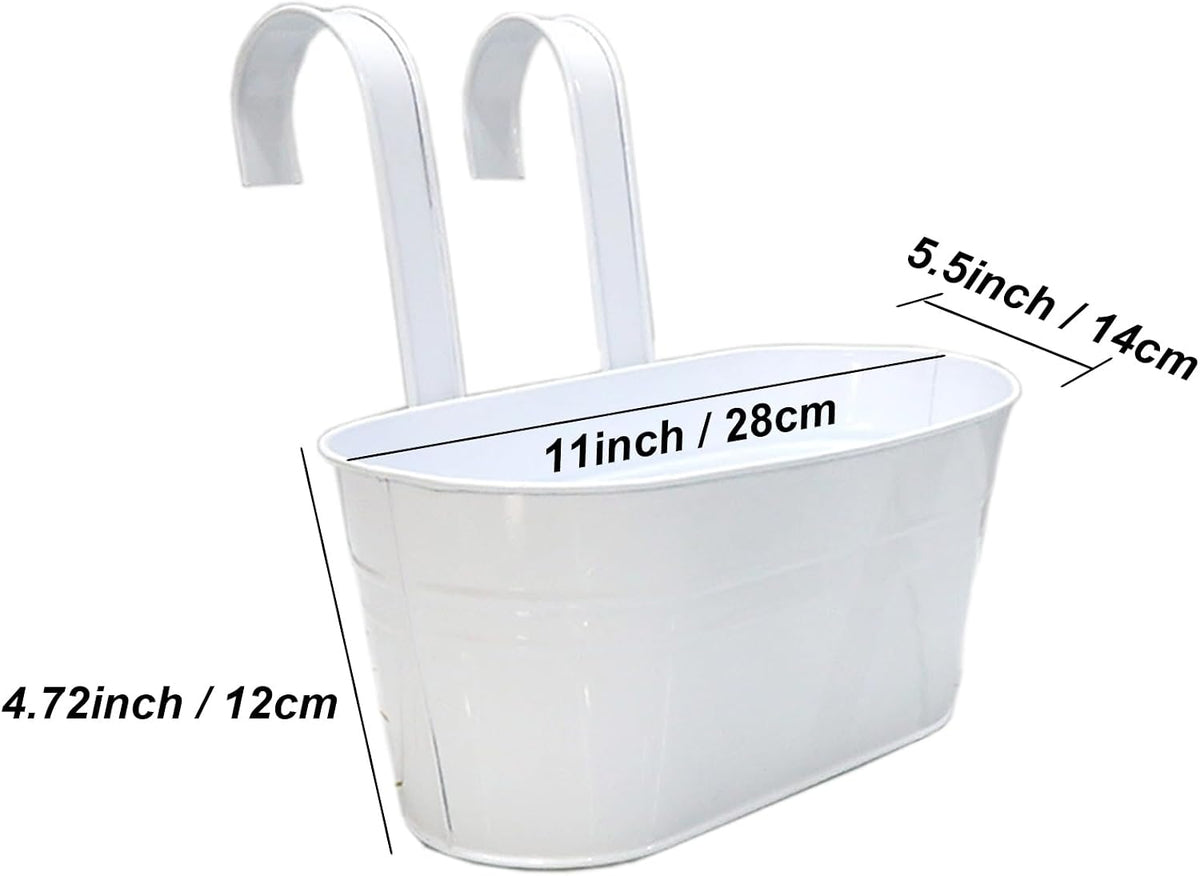 Balcony Railing Planters, 4 Pack