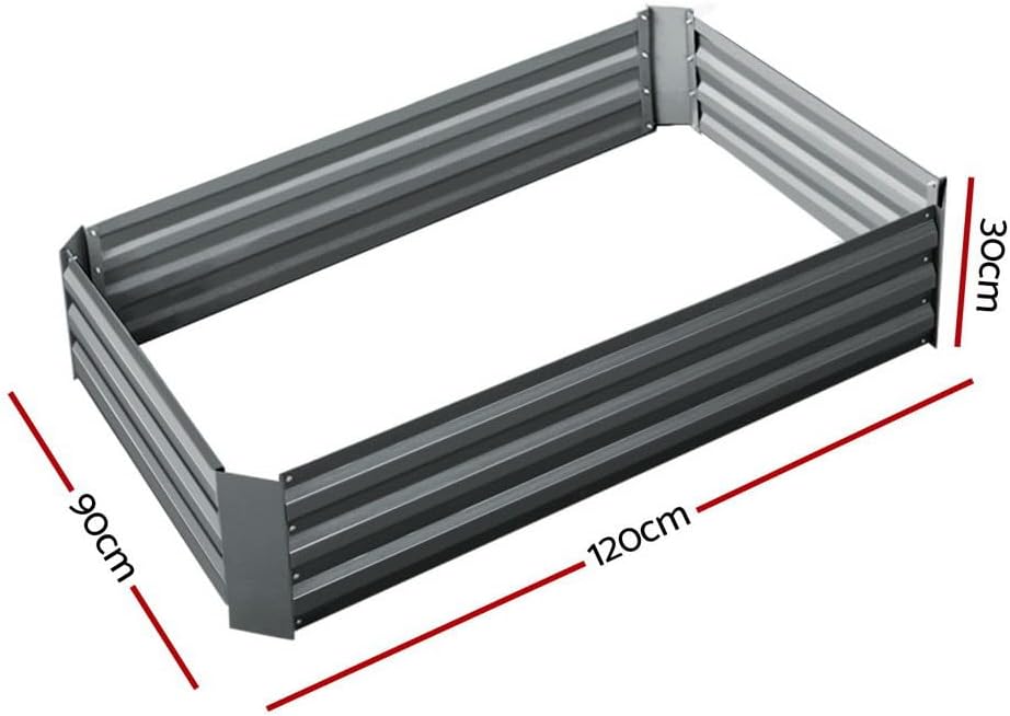 Green Fingers Galvanised Garden Beds, 2 Pack, 150 x 90 x 30 cm