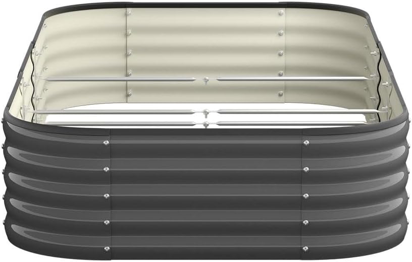 Livsip Galvanised Raised Garden Bed, 240 x 80 x 56 cm