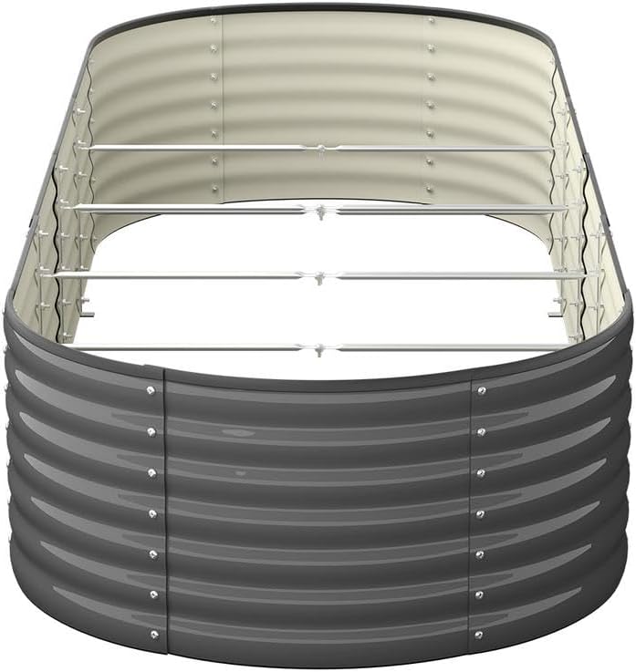 Livsip Galvanised Raised Garden Bed, 240 x 80 x 56 cm