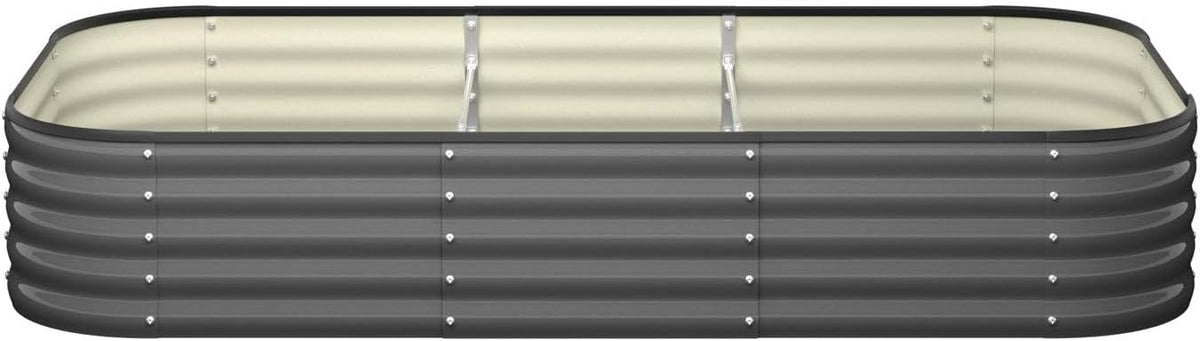 Livsip Galvanised Raised Garden Bed, 240 x 80 x 56 cm