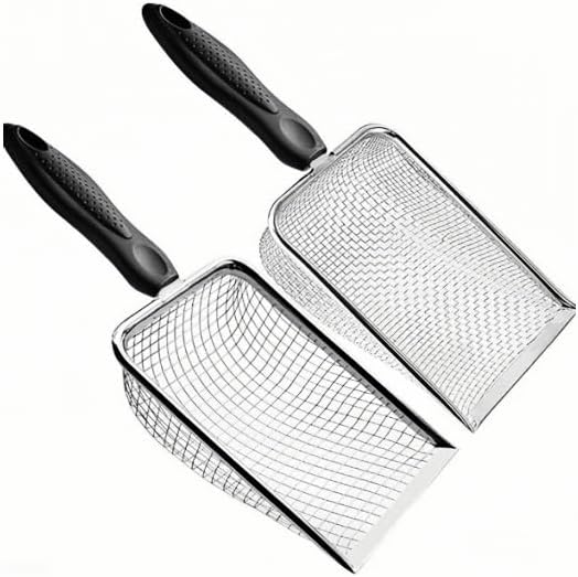 Stainless Steel Soil Sifters with Handles, 2 Pack