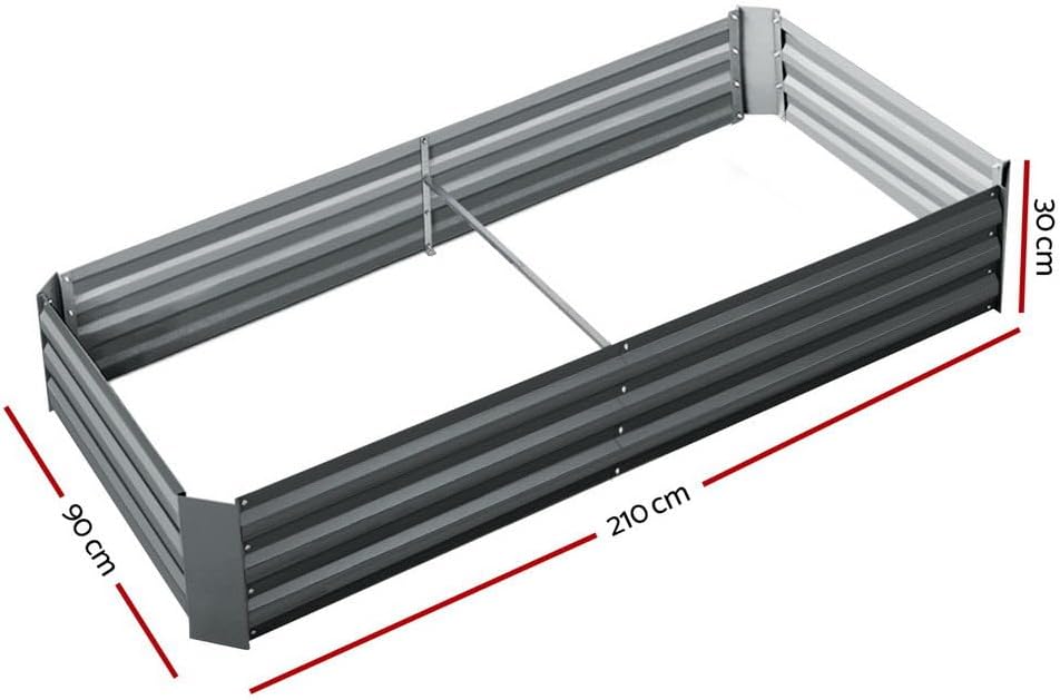 Green Fingers Galvanised Garden Beds, 2 Pack, 150 x 90 x 30 cm