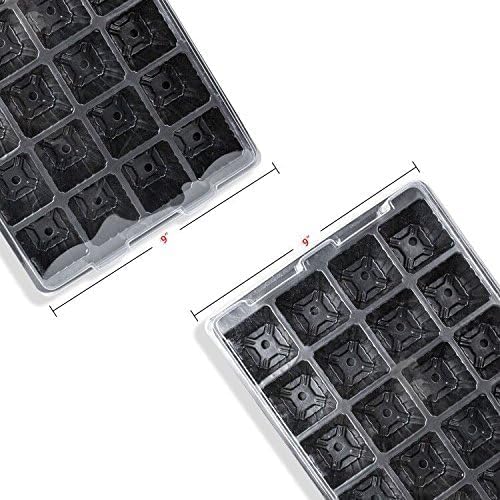 Seedling Grow Trays with Domes, 10 Pack, 240 Cells
