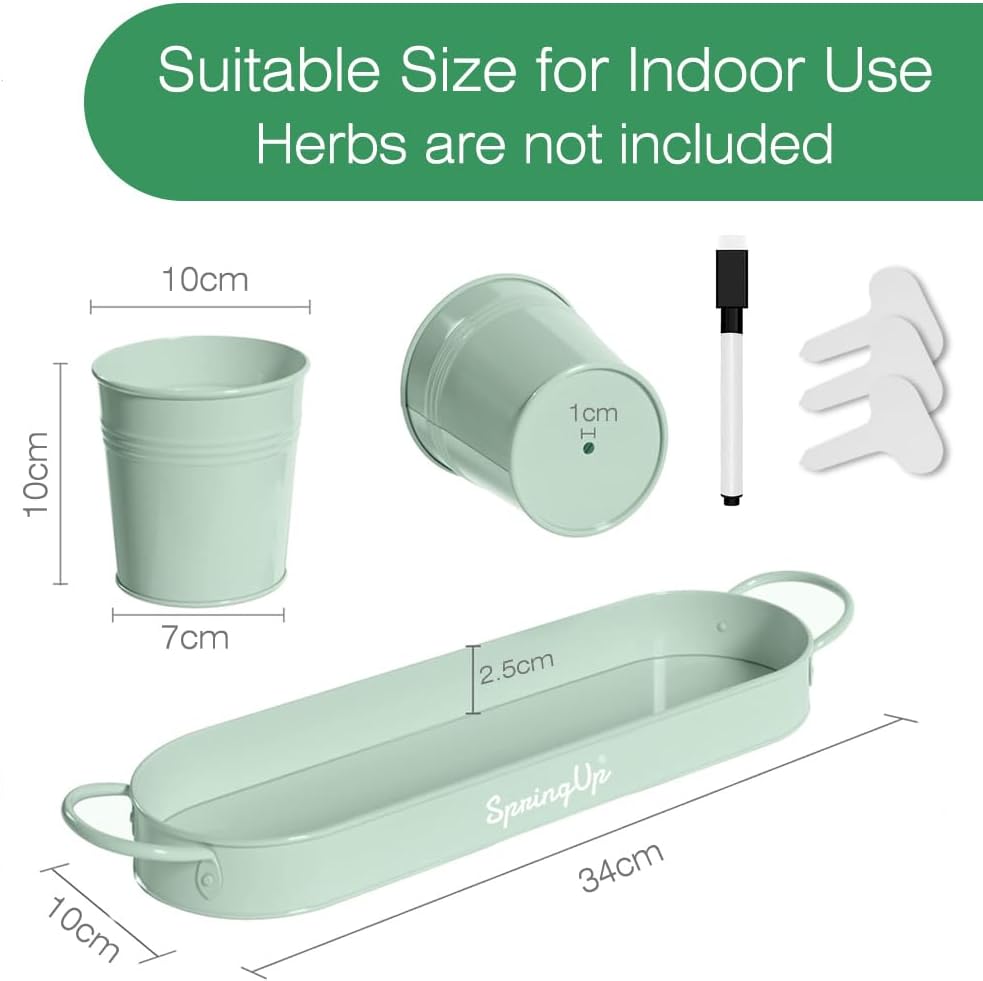Indoor Herb Garden Planter Set, 3 Pack
