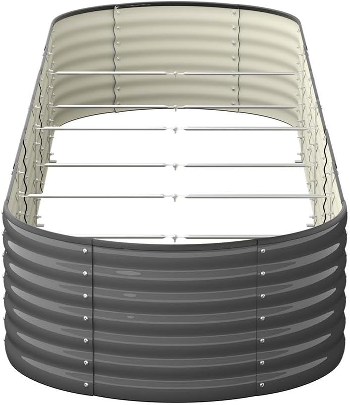 Livsip Galvanised Raised Garden Bed, 240 x 80 x 56 cm