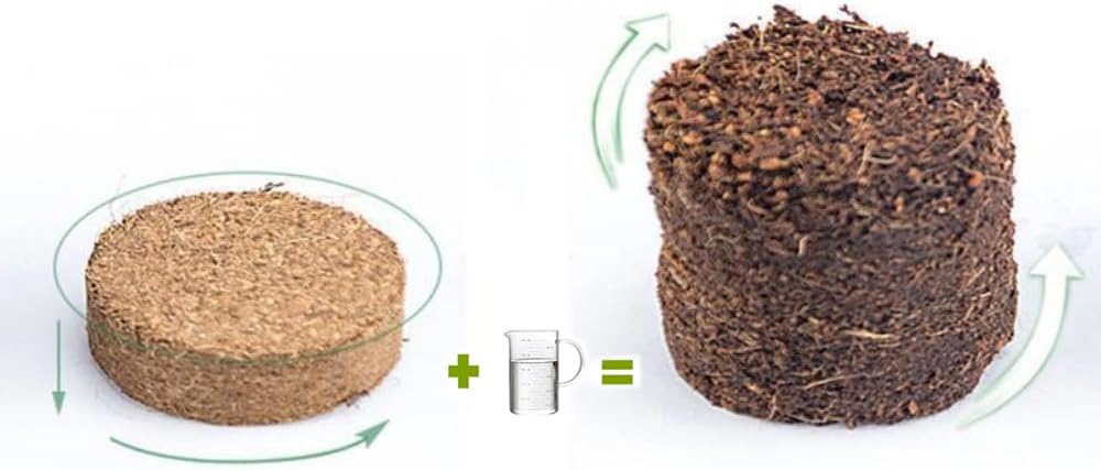 Compressed Coconut Coir Soil Discs, 50 Pack, 30 mm
