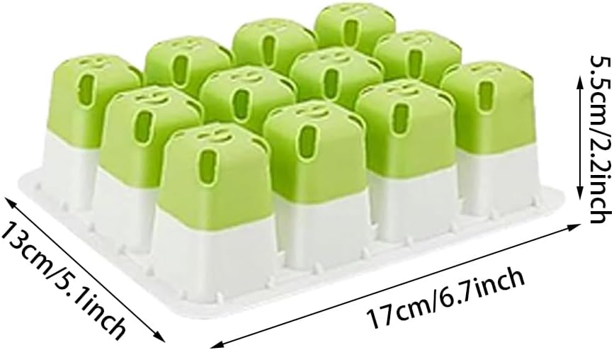 Silicone Seedling Starter Trays, 5 Pack, 12 Cells