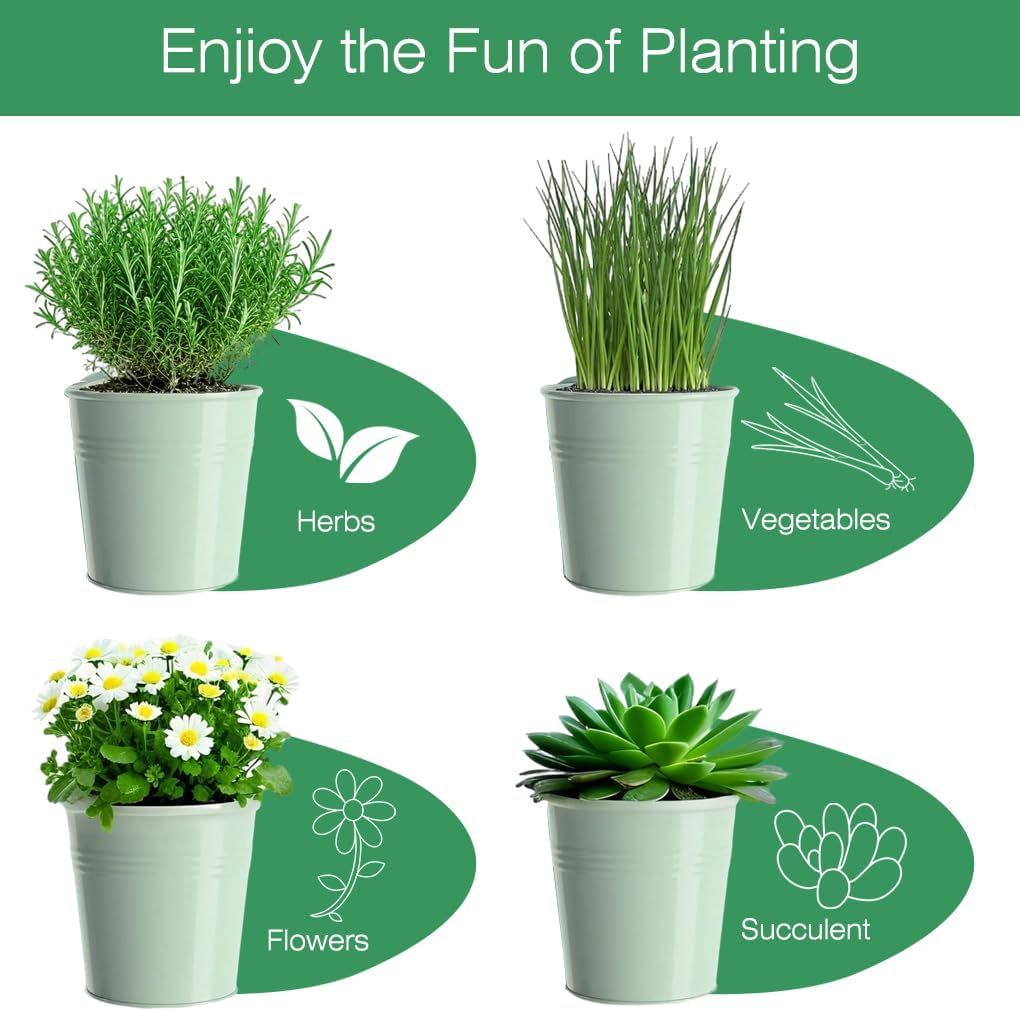 Indoor Herb Garden Planter Set, 3 Pack