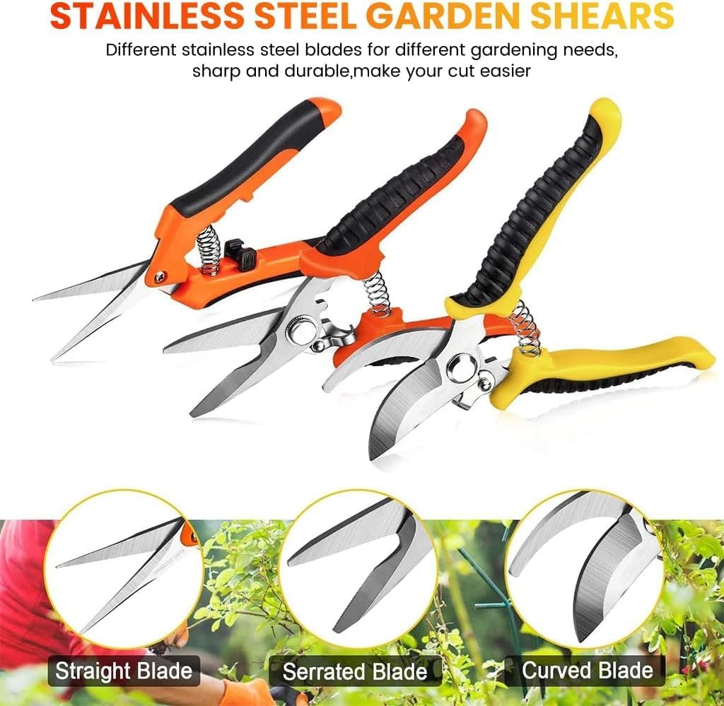 Stainless Steel Pruning Shears, 3 Piece