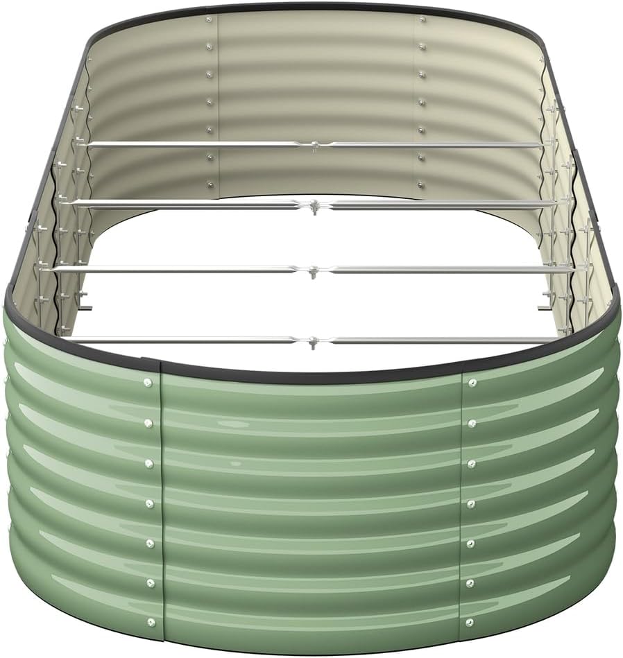 Livsip Galvanised Raised Garden Bed, 240 x 80 x 56 cm