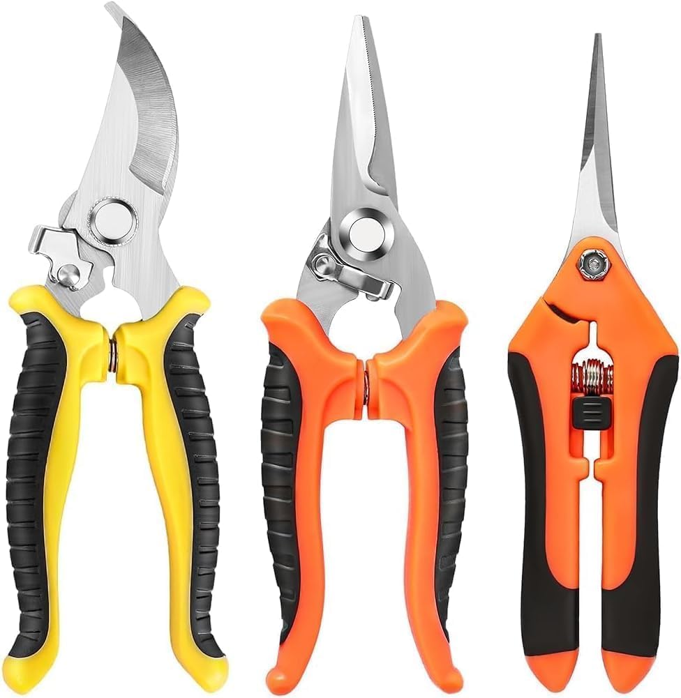 Stainless Steel Pruning Shears, 3 Piece