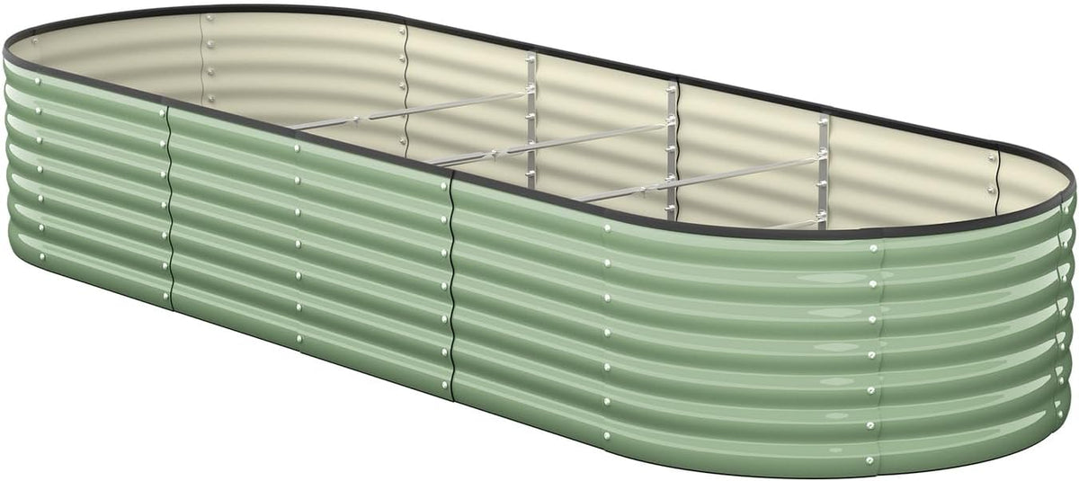 Livsip Galvanised Raised Garden Bed, 240 x 80 x 56 cm