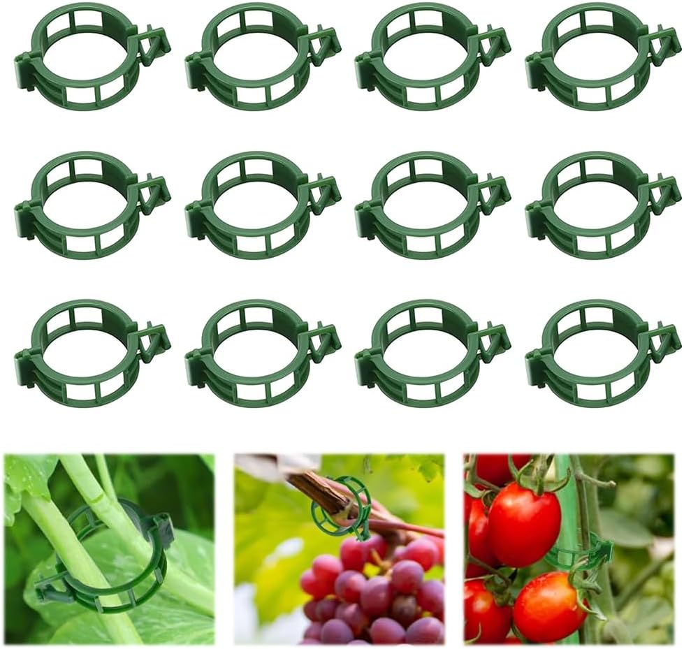 Green Plant Support Clips, 100 Pack
