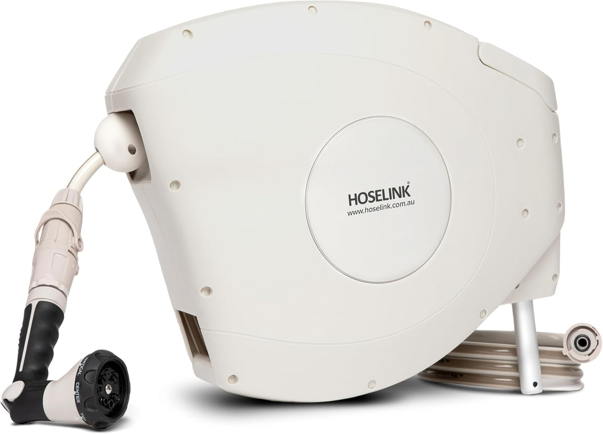 HOSELINK Retractable Garden Hose Reel, 30 m, Charcoal