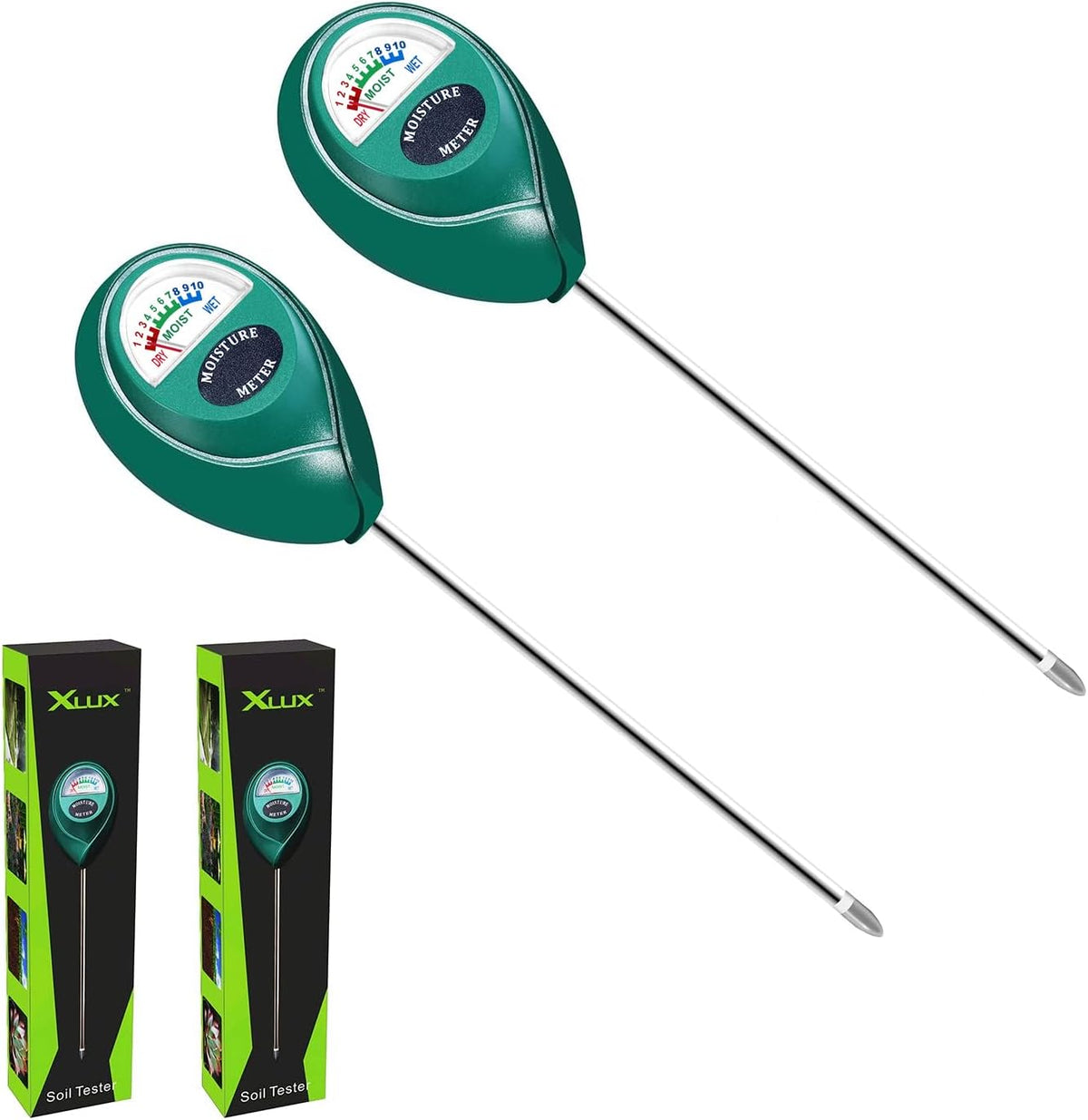 XLUX Soil Moisture Meters, 2 Pack