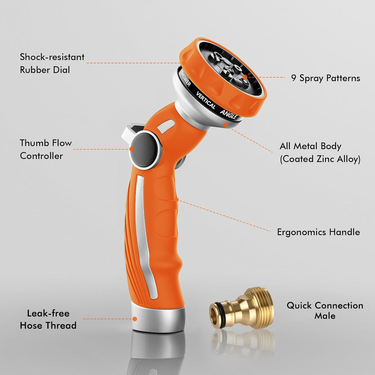 RESTMO Garden Hose Nozzle, 9 Patterns