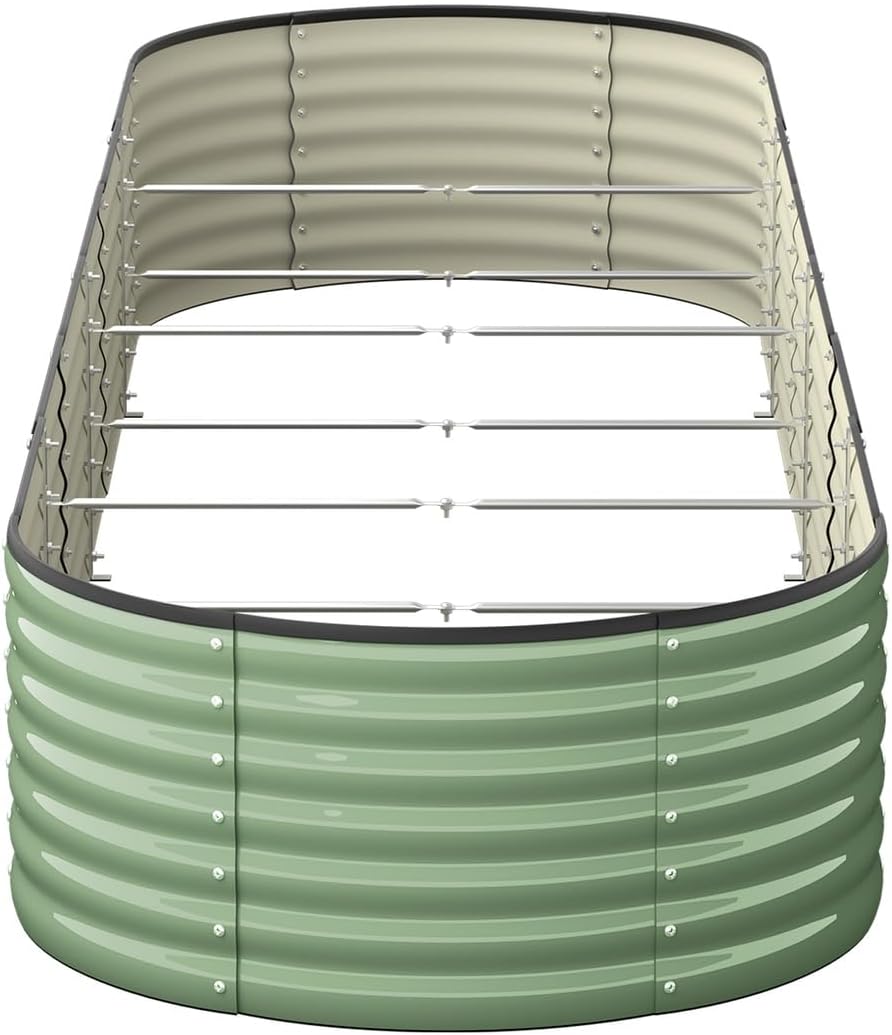 Livsip Galvanised Raised Garden Bed, 240 x 80 x 56 cm