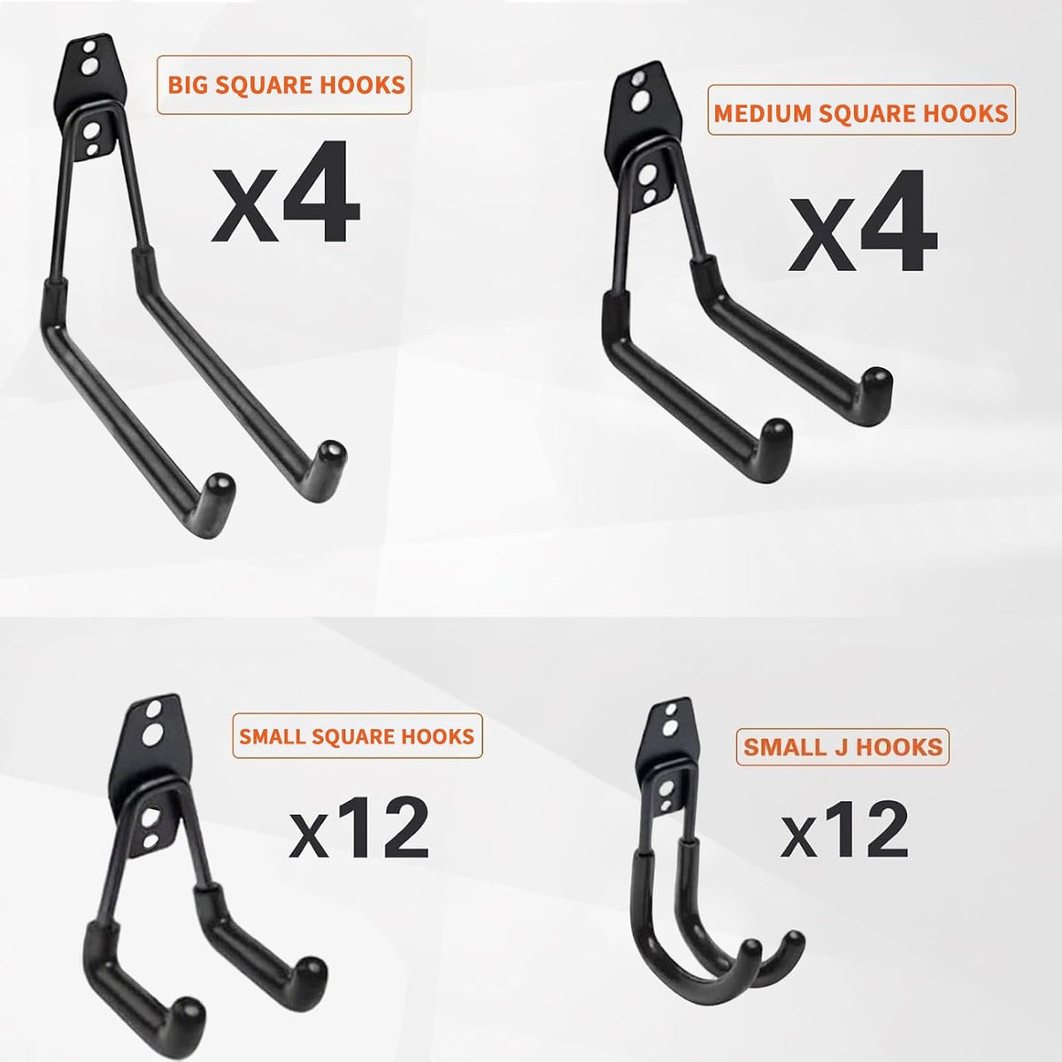 Garage Hooks, Heavy Duty, 16 Pack