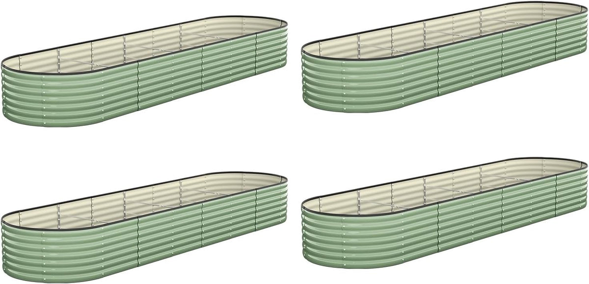 Livsip Galvanised Raised Garden Bed, 240 x 80 x 56 cm