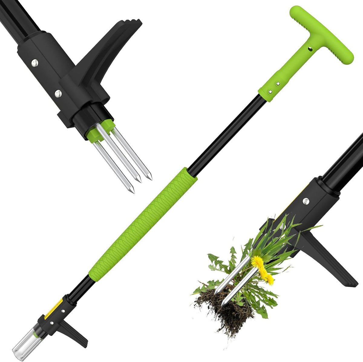 Stand-Up Weed Puller with Long Handle