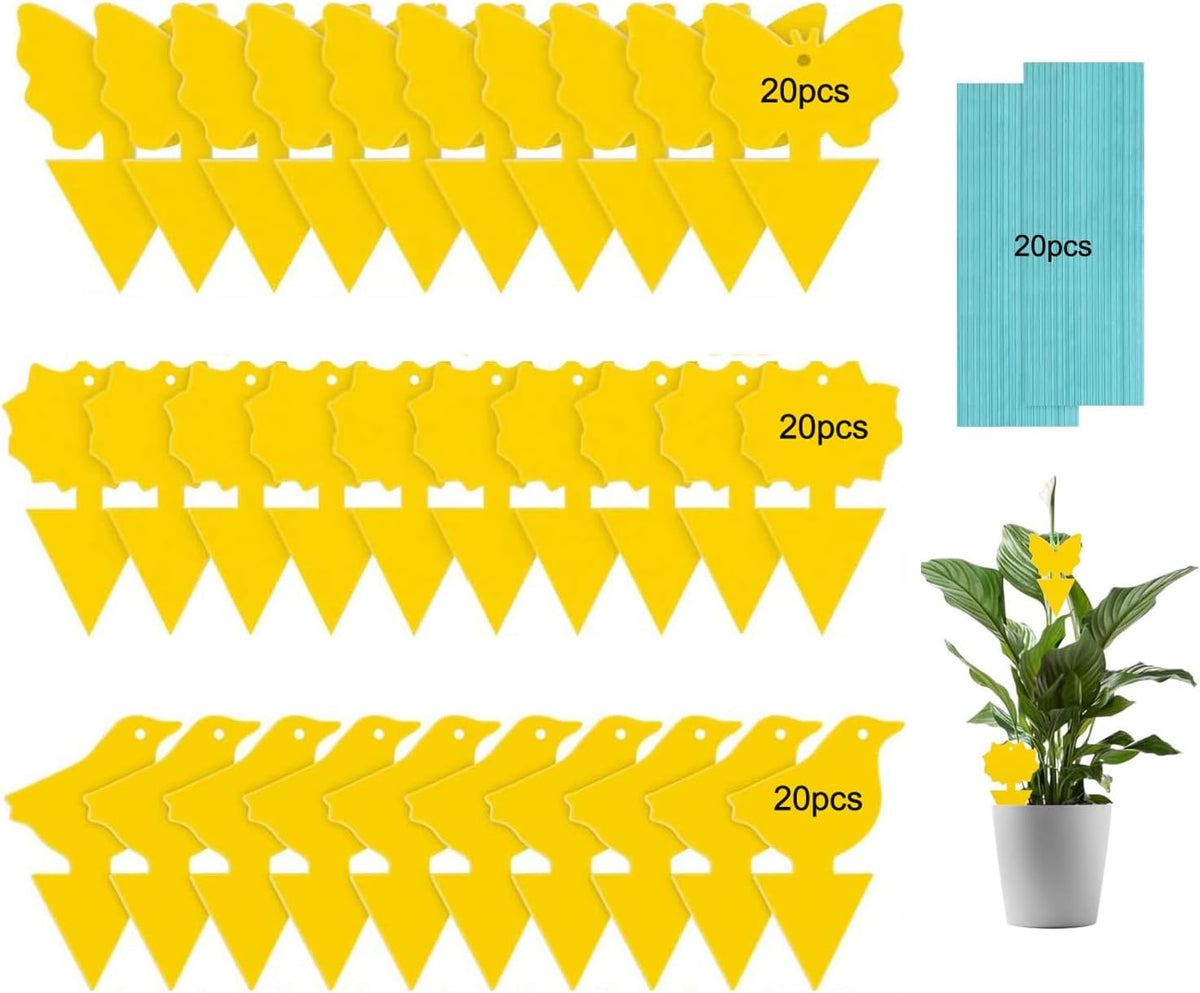 Aieve Yellow Sticky Insect Traps, 60 Pack
