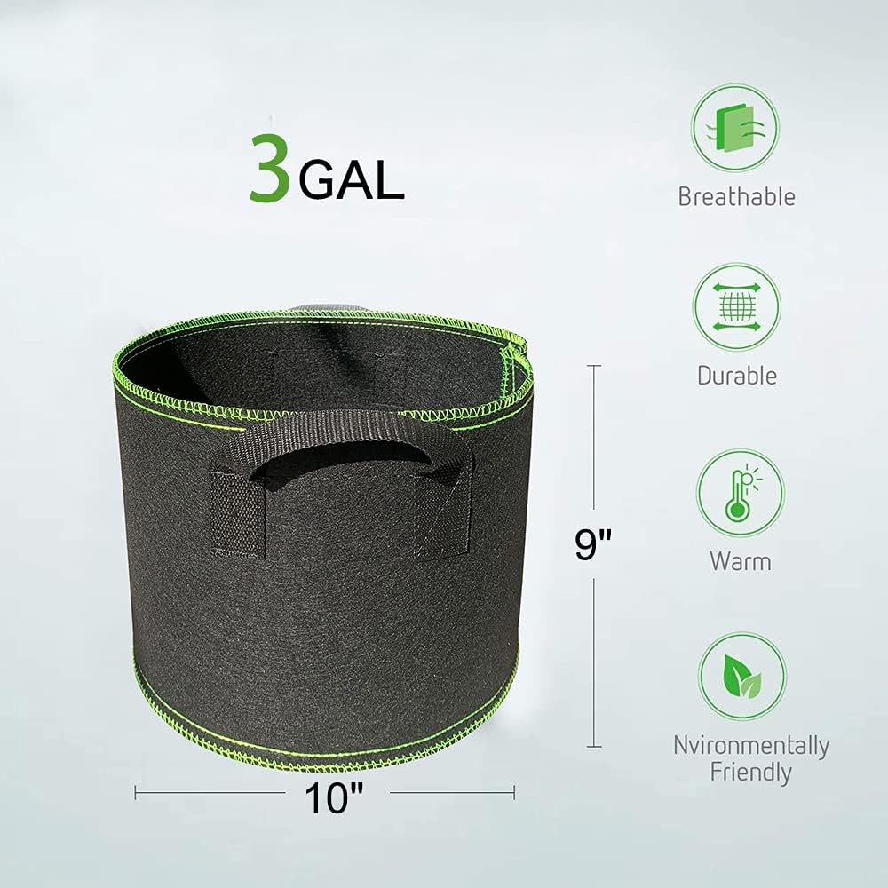 Grow Bags, 5 Pack, 10 gal