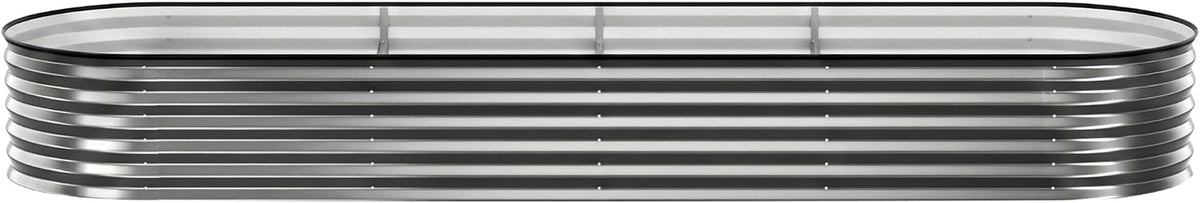 Green Fingers Oval Galvanised Garden Bed, 320 x 80 x 42 cm