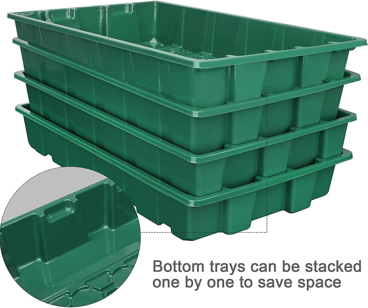 Seedling Trays with Vented Domes, 4 Pack