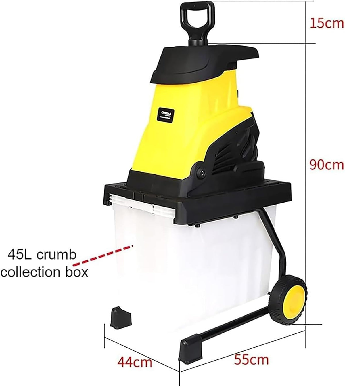 Electric Leaf Mulcher, 2500 W, 45 L Bin