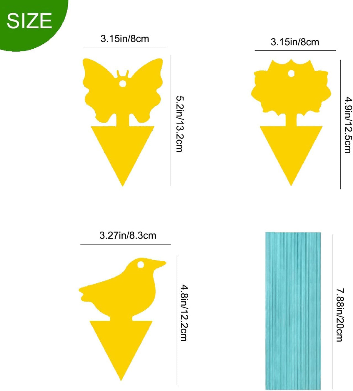 Aieve Yellow Sticky Insect Traps, 60 Pack