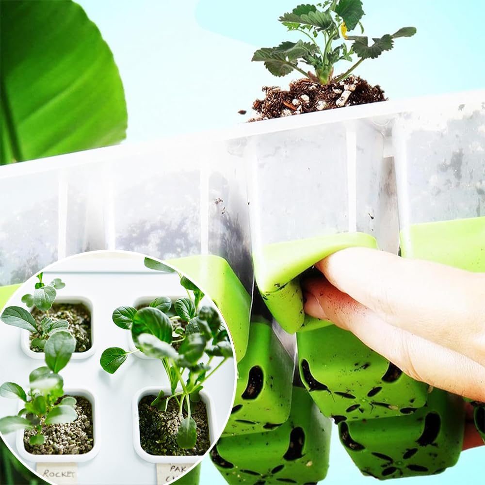 Silicone Seedling Starter Trays, 5 Pack, 12 Cells