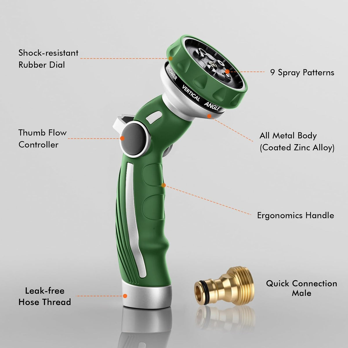 RESTMO Garden Hose Nozzle, 9 Patterns