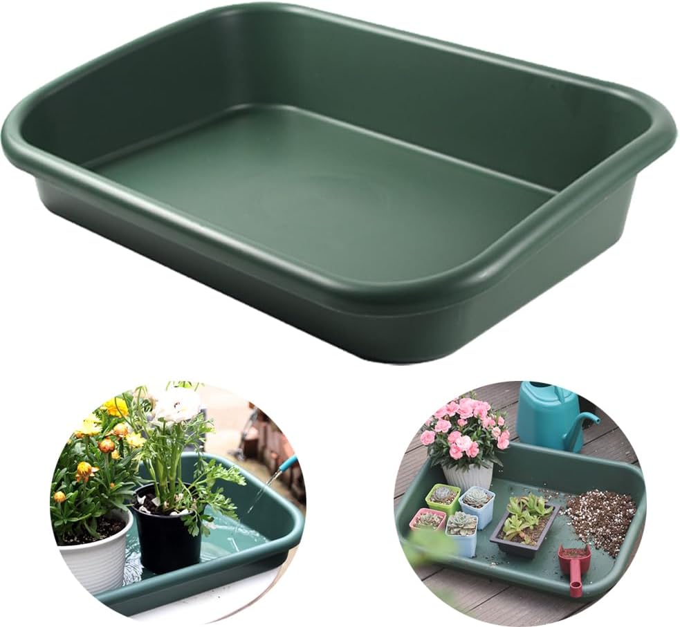 Garden Tidy Potting Tray, 23 x 16.4 x 4.3 in, Green