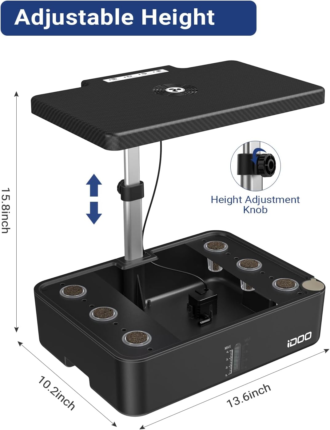 iDOO 12-Pod Hydroponic Growing System with LED Light