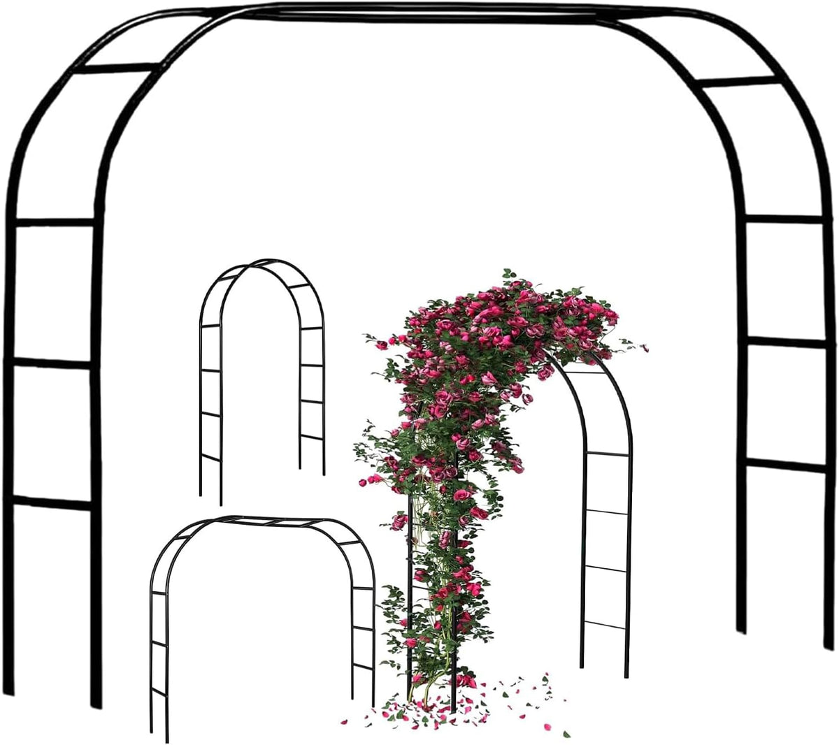 Metal Garden Arch Frame, Black