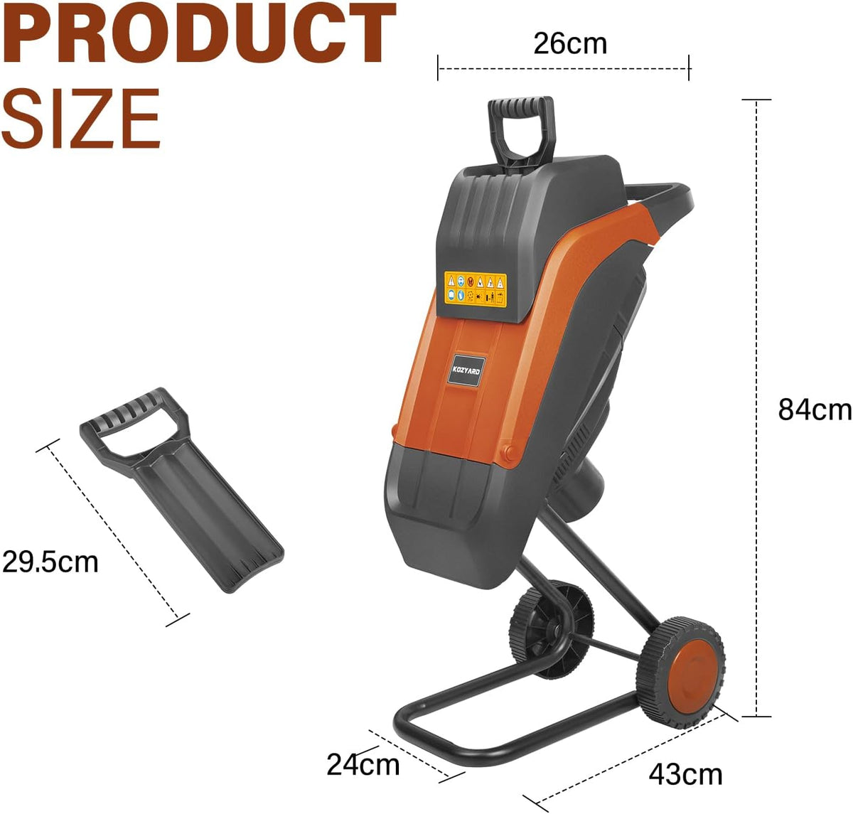 KOZYARD Electric Wood Chipper, 2400 W