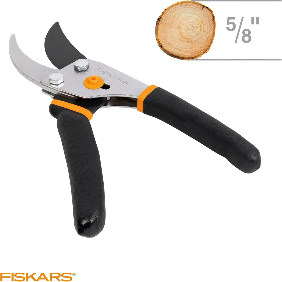 Fiskars Bypass Pruning Shears, 5/8 in