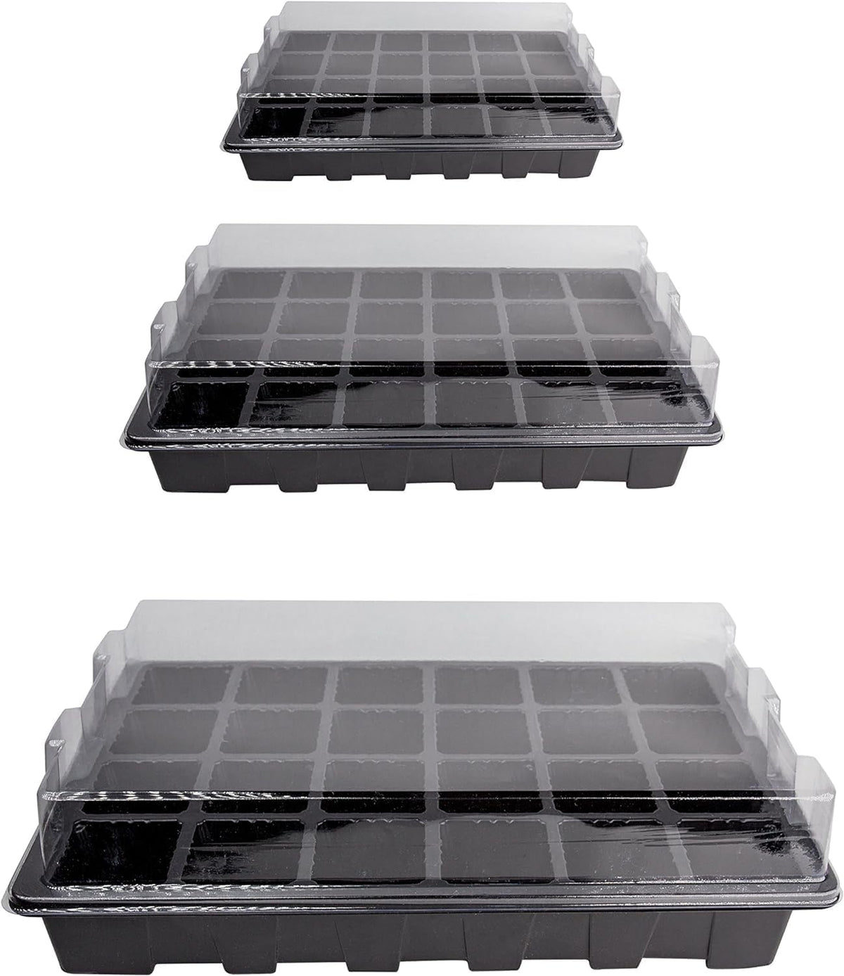Seedling Grow Trays with Domes, 10 Pack, 240 Cells