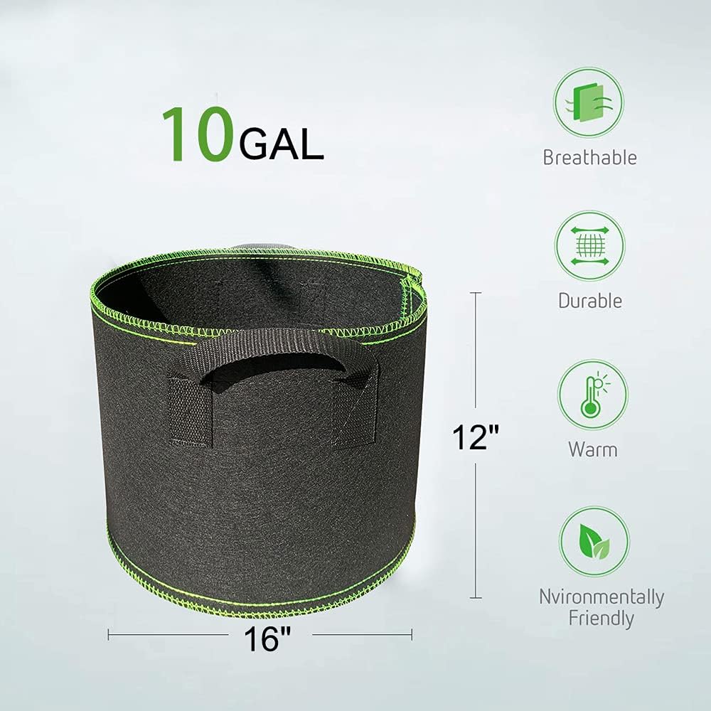Grow Bags, 5 Pack, 10 gal