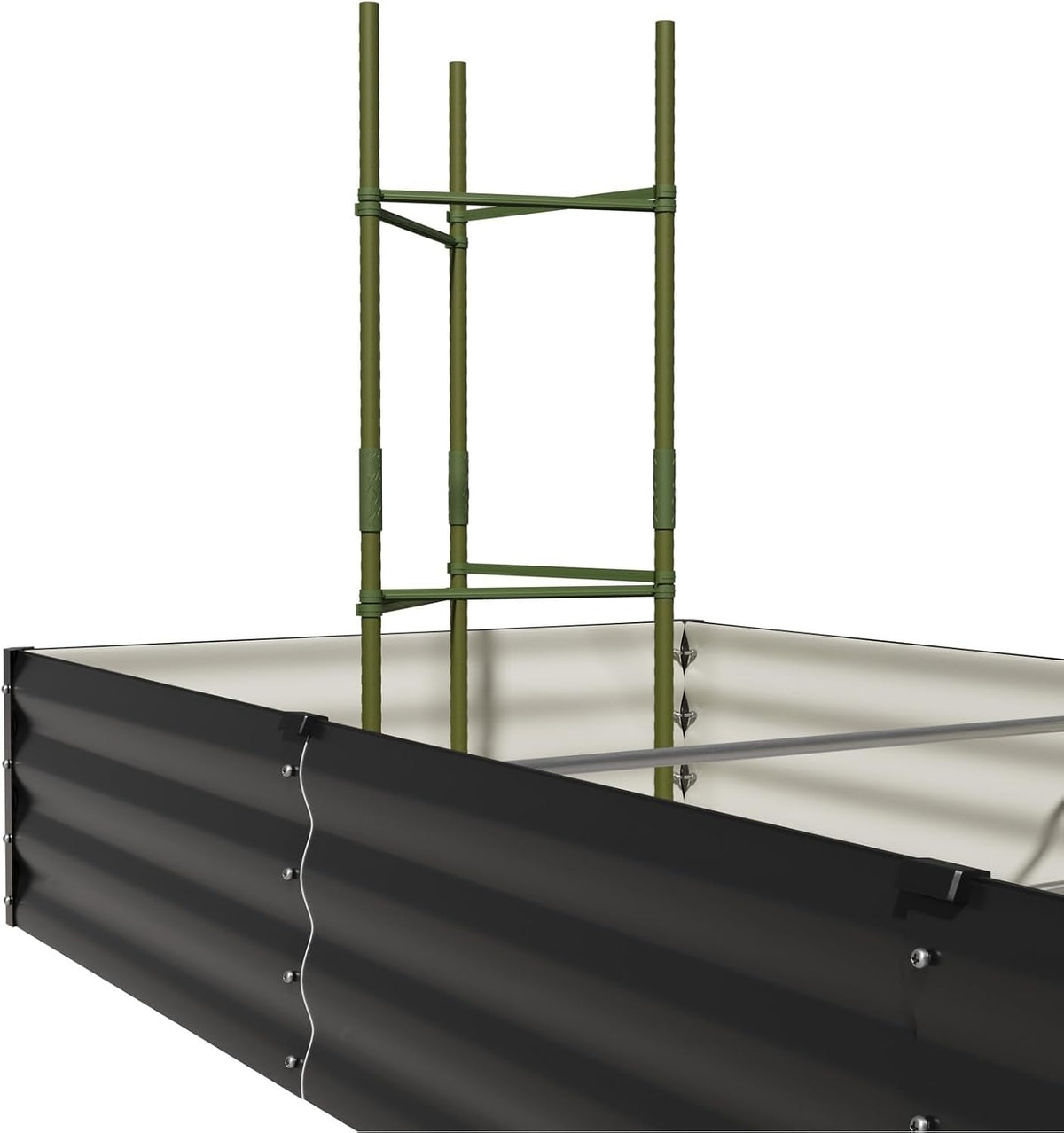 Livsip Galvanised Raised Garden Bed, 240 x 80 x 56 cm