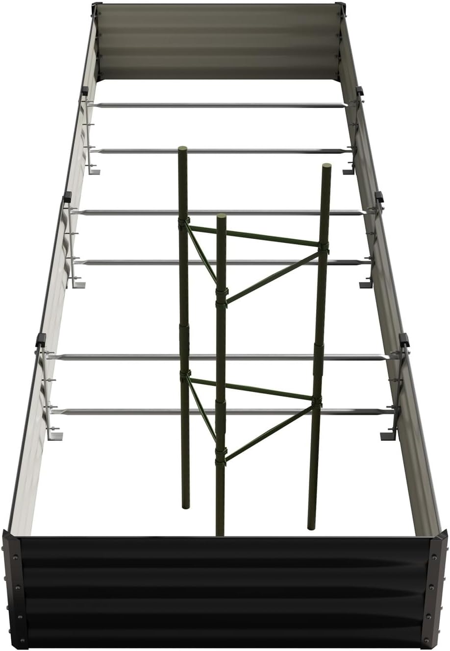 Livsip Galvanised Raised Garden Bed, 240 x 80 x 56 cm