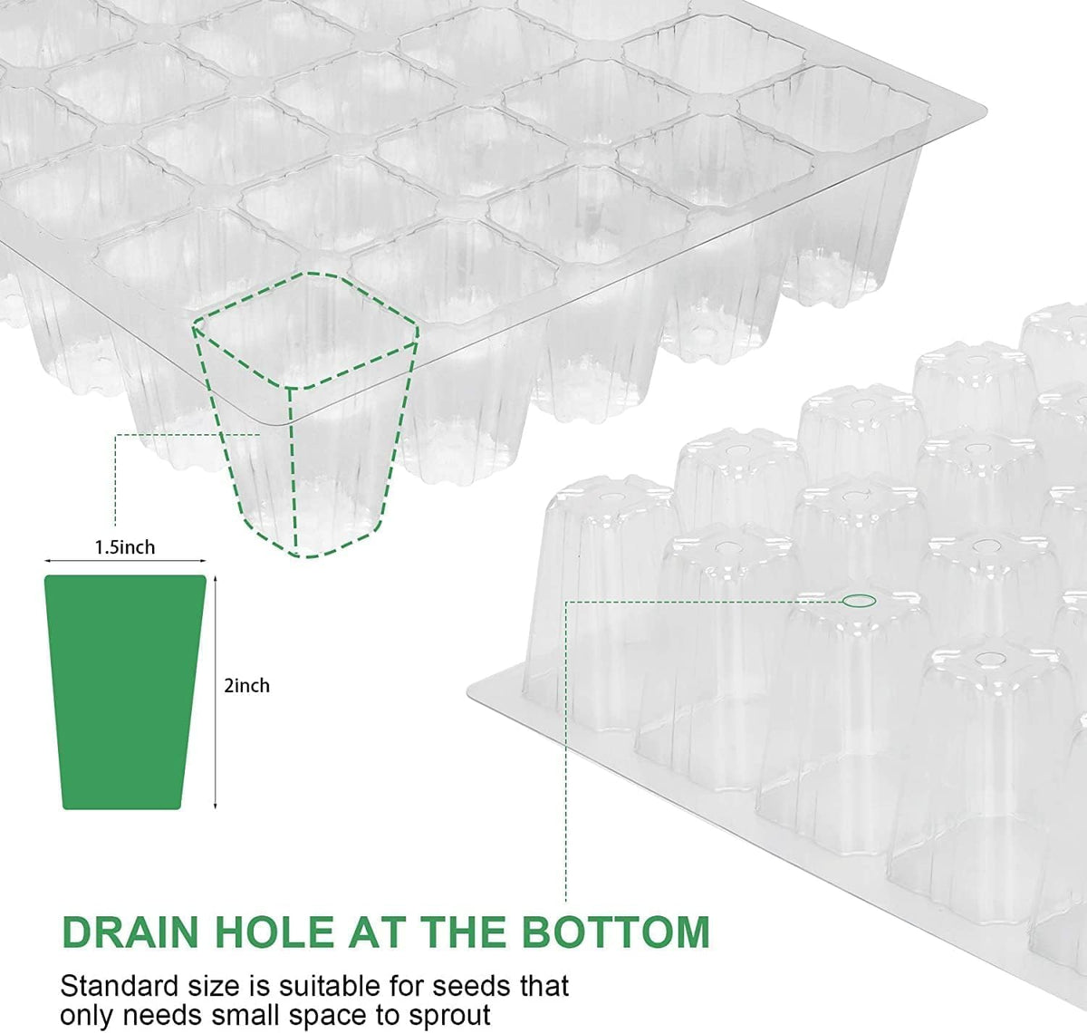 Seedling Trays with Vented Domes, 4 Pack