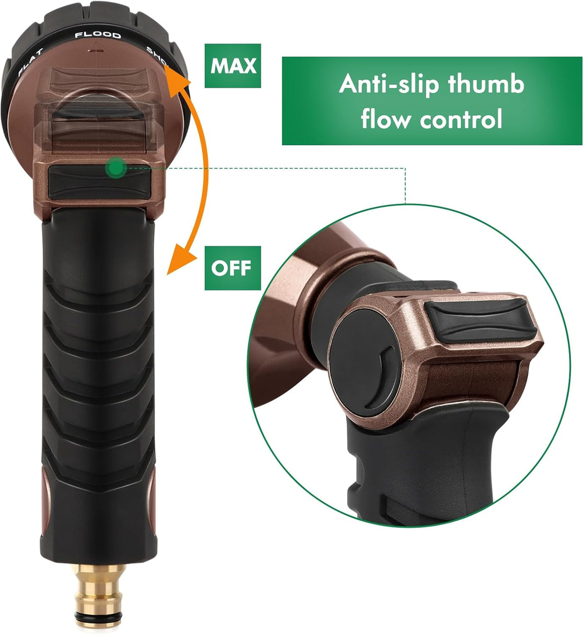 RESTMO Metal Garden Hose Spray Gun