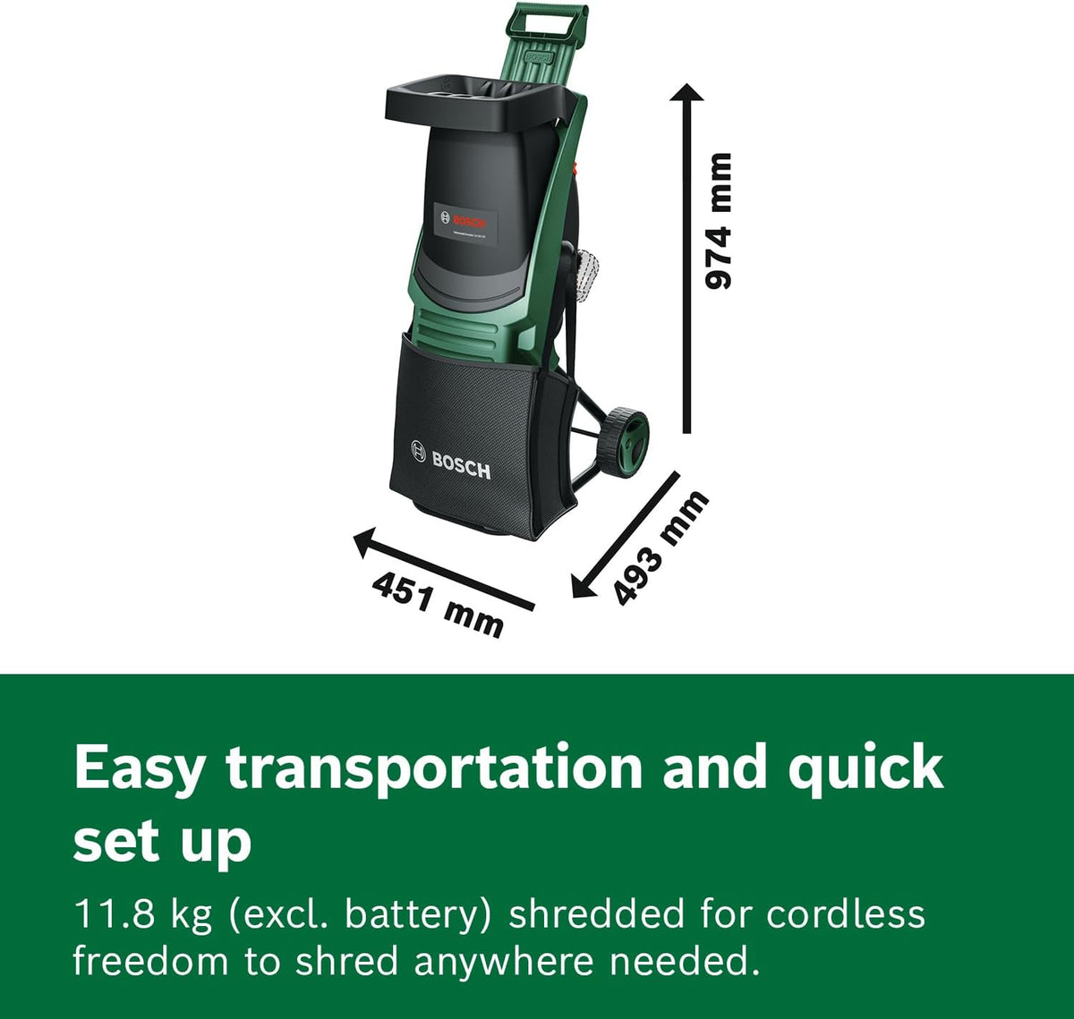Bosch AXT Rapid 2200 Garden Shredder, 2200 W