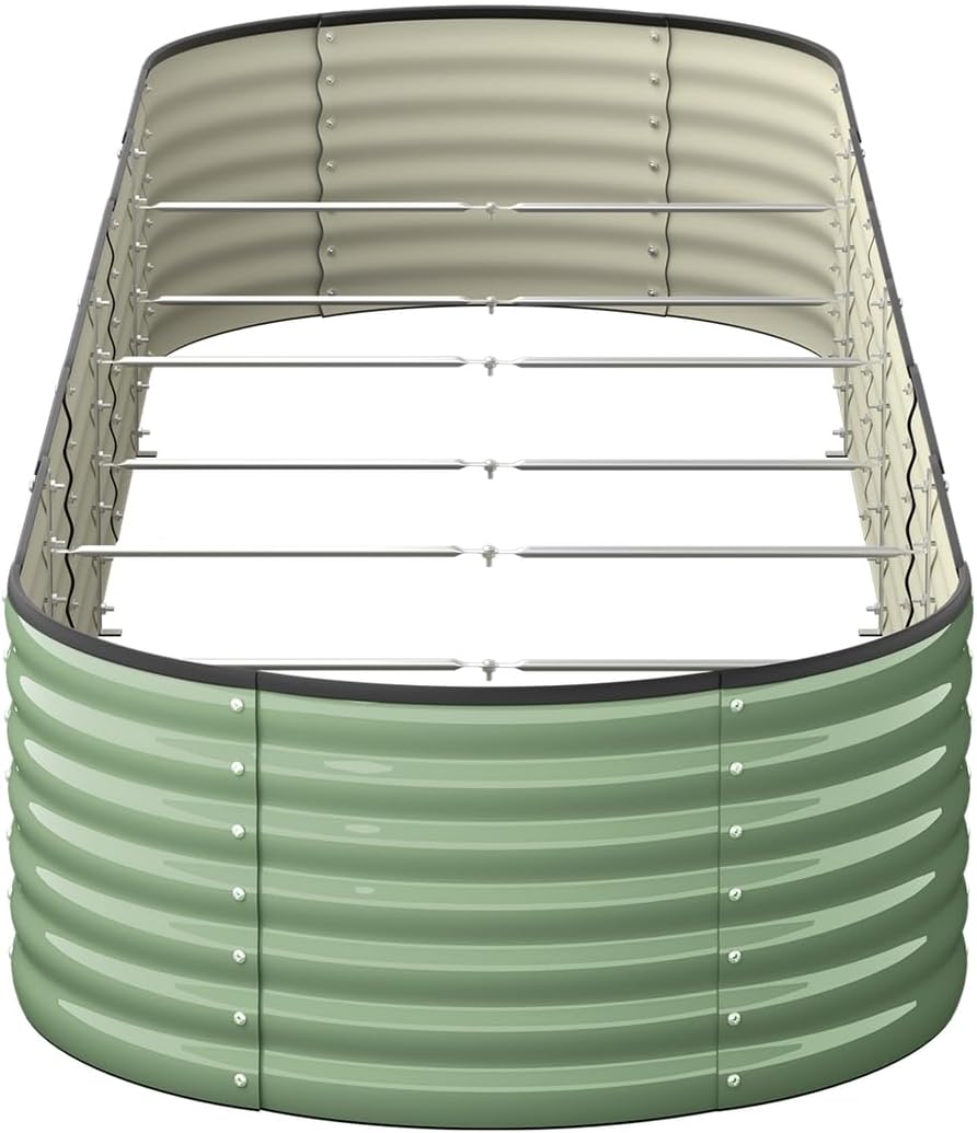 Livsip Galvanised Raised Garden Bed, 240 x 80 x 56 cm