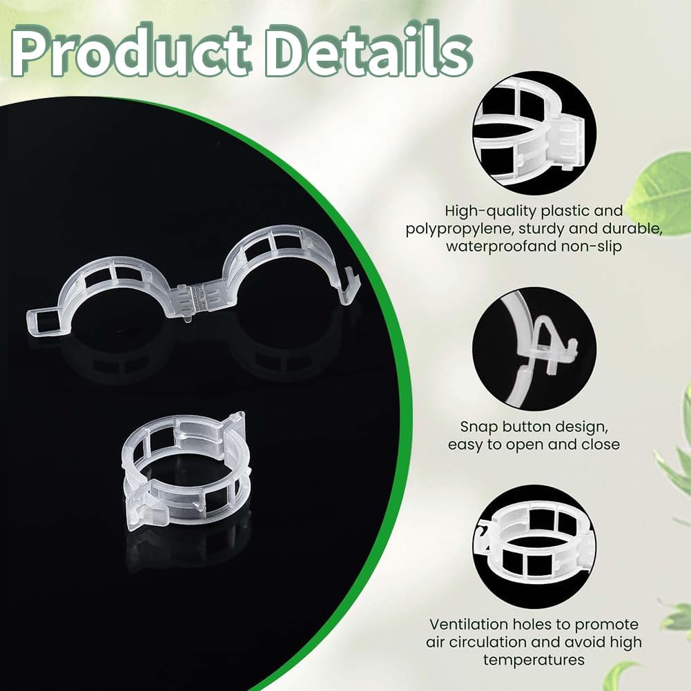 Green Plant Support Clips, 100 Pack