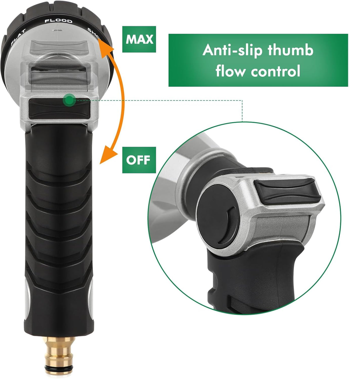 RESTMO Metal Garden Hose Spray Gun