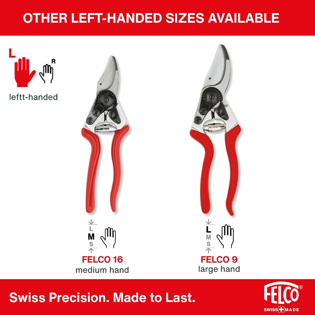 Felco F-2 Classic Hand Pruner, Red