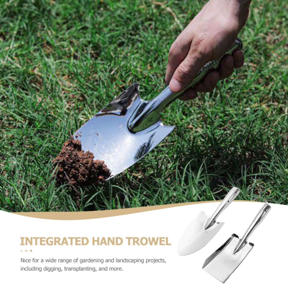 Stainless Steel Hand Trowels, 2 Pack